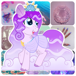 Size: 758x759 | Tagged: safe, artist:strawberry-spritz, derpibooru import, oc, earth pony, pony, female, mare, moodboard, solo, water mane