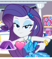 Size: 677x768 | Tagged: safe, derpibooru import, screencap, rarity, equestria girls, bedroom eyes, flirting, lidded eyes, looking at you, out of context, sexy, she knows