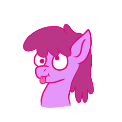 Size: 500x500 | Tagged: safe, artist:solardoodles, derpibooru import, berry punch, berryshine, earth pony, pony, :p, derp, simple background, solo, tongue out, transparent background