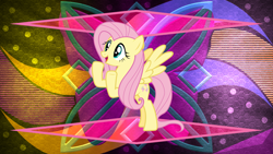 Size: 3840x2160 | Tagged: safe, artist:laszlvfx, artist:tardifice, derpibooru import, edit, fluttershy, pegasus, pony, solo, wallpaper, wallpaper edit