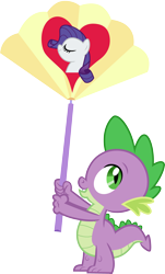 Size: 3000x4980 | Tagged: safe, artist:cloudyglow, derpibooru import, rarity, spike, dragon, pony, unicorn, green isn't your color, simple background, transparent background, vector