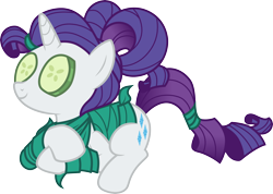 Size: 4216x3000 | Tagged: safe, artist:cloudyglow, derpibooru import, rarity, pony, unicorn, green isn't your color, cucumber, food, seaweed wrap, simple background, solo, transparent background, vector