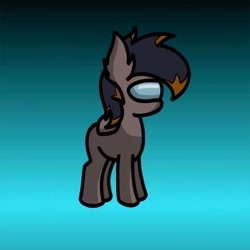 Size: 396x396 | Tagged: safe, artist:bethanygamermaster, derpibooru import, oc, oc only, oc:black night, bat pony, among us, crewmate, simple background, solo