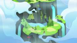 Size: 1280x720 | Tagged: safe, derpibooru import, screencap, top bolt, background, no pony, scenic ponyville, waterfall