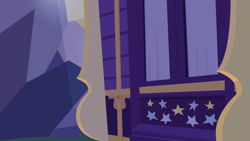 Size: 1280x720 | Tagged: safe, derpibooru import, screencap, to where and back again, background, no pony, ponyville, scenic ponyville, trixie's wagon