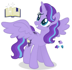 Size: 1240x1193 | Tagged: safe, artist:magicuniclaws, derpibooru import, oc, alicorn, pony, female, magical lesbian spawn, mare, offspring, parent:princess luna, parent:starlight glimmer, parents:starluna, simple background, solo, transparent background