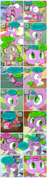 Size: 868x3260 | Tagged: safe, artist:dziadek1990, derpibooru import, edit, edited screencap, screencap, pinkie pie, spike, zephyr breeze, dragon, earth pony, pony, comic, conversation, dialogue, hug, love potion, requested art, screencap comic, slice of life, text