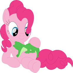 Size: 3537x3558 | Tagged: safe, artist:porygon2z, derpibooru import, gummy, pinkie pie, alligator, earth pony, pony, cute, diapinkes, gummybetes, reptile, simple background, transparent background