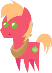 Size: 227x318 | Tagged: safe, artist:zacatron94, derpibooru import, editor:slayerbvc, big macintosh, earth pony, pony, colt, colt big macintosh, cropped, male, pointy ponies, simple background, solo, transparent background, younger