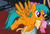 Size: 295x200 | Tagged: safe, derpibooru import, screencap, dizzy twister, orange swirl, pegasus, pony, background pony, female, hearth's warming eve, solo, sunstone