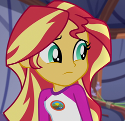 Size: 1100x1068 | Tagged: safe, derpibooru import, screencap, sunset shimmer, equestria girls, legend of everfree, camp everfree outfits, cropped, cute, female, shimmerbetes, solo