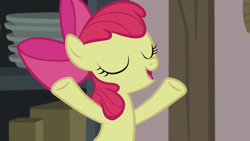 Size: 1280x720 | Tagged: safe, derpibooru import, screencap, apple bloom, earth pony, pony, hearthbreakers, female, filly, solo