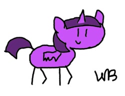 Size: 780x598 | Tagged: safe, artist:whistle blossom, derpibooru import, twilight sparkle, twilight sparkle (alicorn), alicorn, pony, in a nutshell, 1000 hours in ms paint, drawn on phone, female, mare, ms paint, signature, simple background, solo, stylistic suck, twinkle sprinkle, white background