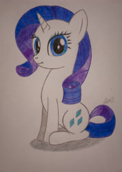 Size: 2613x3693 | Tagged: safe, artist:axelp, derpibooru import, rarity, pony, unicorn, simple background, solo, traditional art, white background