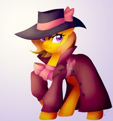 Size: 2712x2928 | Tagged: safe, artist:sweet pencil, derpibooru import, oc, oc:amber honeycombs, pony, unicorn, clothes, costume, female, mare, shadow spade, solo