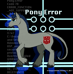 Size: 1936x1968 | Tagged: safe, artist:stargazerseven, derpibooru import, classical unicorn, pony, unicorn, cloven hooves, leonine tail, male, optimus prime, ponified, solo, stallion, transformers, unshorn fetlocks