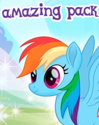 Size: 340x431 | Tagged: safe, derpibooru import, screencap, rainbow dash, pegasus, pony, female, game screencap, gameloft, meme, solo, wow! glimmer