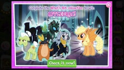 Size: 667x375 | Tagged: safe, derpibooru import, idw, applejack, granny smith, zecora, bat pony, changeling, earth pony, hamster, headless horse, pony, zebra, advertisement, applebat, bat ponified, collection, female, gameloft, halloween, hamster of pygolia, headless, holiday, idw showified, male, mare, mirror universe, race swap
