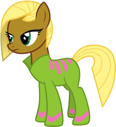 Size: 3000x3277 | Tagged: safe, artist:cloudyglow, derpibooru import, pretty vision, earth pony, pony, green isn't your color, .ai available, clothes, elise, female, high res, mare, simple background, solo, transparent background, vector