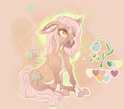 Size: 2064x1815 | Tagged: safe, artist:pegasus004, derpibooru import, oc, earth pony, pony, big ears, blaze (coat marking), clothes, collar, colored hooves, ear piercing, earring, floppy ears, jewelry, male, piercing, reference sheet, sitting, socks, solo