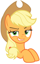 Size: 7000x11000 | Tagged: safe, artist:tardifice, derpibooru import, applejack, earth pony, pony, sparkle's seven, absurd resolution, bedroom eyes, lip bite, looking at you, simple background, solo, transparent background, vector