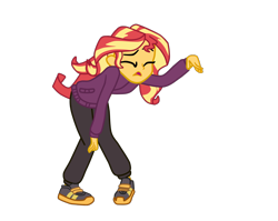 Size: 1692x1347 | Tagged: safe, artist:gmaplay, derpibooru import, sunset shimmer, equestria girls, equestria girls series, stressed in show, stressed in show: rainbow dash, exhausted, simple background, solo, transparent background