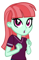 Size: 606x916 | Tagged: safe, artist:gmaplay, derpibooru import, melon mint, better together, equestria girls, pinkie pie: snack psychic, cute, simple background, solo, sports, transparent background