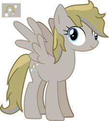 Size: 1280x1418 | Tagged: safe, artist:beast-playah, derpibooru import, oc, oc:silly hooves, pony, derp, female, mare, offspring, parent:derpy hooves, parent:doctor whooves, parents:doctorderpy, simple background, solo, transparent background