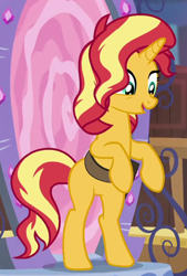 Size: 446x659 | Tagged: safe, derpibooru import, screencap, sunset shimmer, better together, equestria girls, forgotten friendship, bag, bipedal, cropped, saddle bag, solo