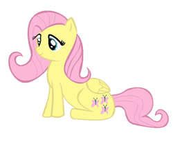 Size: 615x513 | Tagged: safe, artist:maverickmam, derpibooru import, fluttershy, pegasus, pony, cute, female, mare, shyabetes, simple background, solo, wings on hips