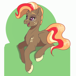 Size: 400x399 | Tagged: safe, artist:equestrias-little-ones, artist:mushroom, derpibooru import, oc, oc only, earth pony, pony, female, freckles, magical lesbian spawn, mare, offspring, parent:apple bloom, parent:scootaloo, parents:scootabloom, shoulder freckles