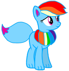 Size: 994x1028 | Tagged: safe, artist:rainbow eevee, artist:徐詩珮, derpibooru import, rainbow dash, oc, oc:rainbow eevee, eevee, pokémon, simple background, species swap, transparent background