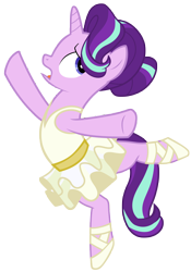 Size: 7000x10000 | Tagged: safe, artist:tardifice, derpibooru import, starlight glimmer, pony, a royal problem, absurd resolution, clothes, glimmerina, simple background, solo, transparent background, tutu, vector