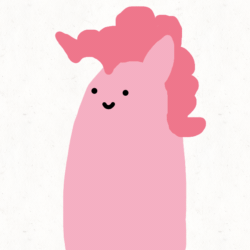 Size: 640x640 | Tagged: safe, artist:2merr, pinkie pie, earth pony, pony, :), animated, bro you just posted cringe, cringing, dot eyes, drawn on phone, female, gif, reaction image, simple background, smiley face, smiling, text, white background