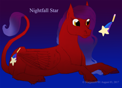 Size: 1632x1172 | Tagged: safe, artist:stargazerseven, derpibooru import, oc, oc:nightfall star, pegasus, pony, leonine tail, pegasus oc, reference sheet, solo, wings