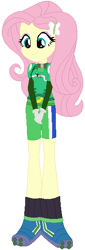 Size: 189x554 | Tagged: safe, artist:selenaede, artist:user15432, derpibooru import, fluttershy, human, equestria girls, armor, barely eqg related, base used, clothes, crossover, gloves, luigi, luigishy, mario strikers charged, nintendo, shoes, shorts, sidekick, smiling, soccer shoes, socks, sports shorts, super mario bros., super mario strikers