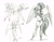 Size: 1720x1330 | Tagged: safe, artist:baron engel, derpibooru import, fluttershy, anthro, bird, genie pony, pegasus, unguligrade anthro, belly dancer, breasts, female, genie, geniefied, hootershy, mare, monochrome, pencil drawing, traditional art