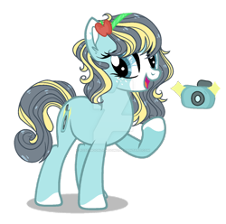 Size: 1280x1270 | Tagged: safe, artist:rose-moonlightowo, derpibooru import, oc, earth pony, pony, female, mare, offspring, parent:applejack, parent:shining armor, parents:shiningjack, simple background, solo, transparent background