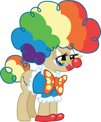 Size: 3000x3623 | Tagged: safe, artist:cloudyglow, derpibooru import, mayor mare, luna eclipsed, .ai available, clown, simple background, solo, transparent background, vector