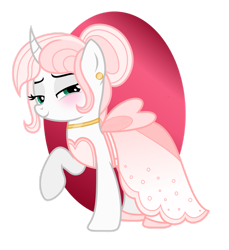 Size: 1280x1397 | Tagged: safe, artist:tenderrain46, derpibooru import, oc, oc only, oc:sweetheart, pony, unicorn, clothes, dress, female, gala dress, mare, simple background, solo, transparent background