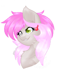 Size: 1080x1440 | Tagged: safe, artist:silentwolf-oficial, derpibooru import, oc, oc only, earth pony, pony, bust, earth pony oc, eyelashes, simple background, smiling, solo, transparent background, watermark