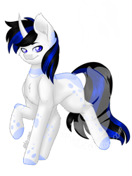 Size: 1080x1440 | Tagged: safe, artist:silentwolf-oficial, derpibooru import, oc, oc only, pony, unicorn, colored hooves, horn, raised hoof, signature, simple background, smiling, solo, speedpaint available, transparent background, unicorn oc, watermark