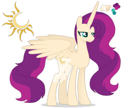 Size: 1800x1528 | Tagged: safe, artist:magicuniclaws, derpibooru import, oc, alicorn, pony, female, magical lesbian spawn, mare, offspring, parent:princess luna, parent:sunset shimmer, parents:lunashimmer, simple background, solo, transparent background