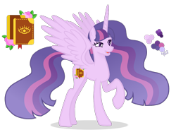 Size: 1300x1011 | Tagged: safe, artist:magicuniclaws, derpibooru import, oc, alicorn, pony, female, magical lesbian spawn, mare, offspring, parent:moondancer, parent:twilight sparkle, parents:twidancer, simple background, solo, transparent background