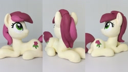 Size: 3416x1920 | Tagged: safe, artist:sparkle257, derpibooru import, roseluck, pony, figurine, irl, lying down, photo, prone, solo