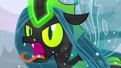 Size: 1920x1080 | Tagged: safe, derpibooru import, screencap, queen chrysalis, changeling, changeling queen, the ending of the end, solo