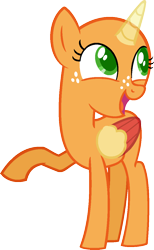 Size: 727x1184 | Tagged: safe, artist:pegasski, derpibooru import, oc, oc only, alicorn, pony, where the apple lies, alicorn oc, bald, base, eyelashes, freckles, horn, looking up, open mouth, raised hoof, simple background, smiling, solo, transparent background, two toned wings, underhoof, wings