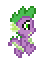 Size: 46x62 | Tagged: safe, artist:color anon, spike, dragon, animated, pixel art, solo, walking