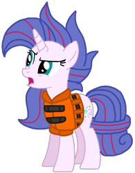 Size: 813x1043 | Tagged: safe, artist:徐詩珮, derpibooru import, oc, oc:aurora (tempest's mother), series:sprglitemplight diary, series:sprglitemplight life jacket days, series:springshadowdrops diary, series:springshadowdrops life jacket days, alternate universe, angry, clothes, female, lifejacket, simple background, transparent background, unamused