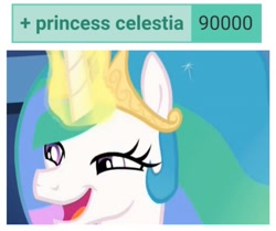 Size: 1275x1064 | Tagged: safe, derpibooru import, princess celestia, alicorn, pony, between dark and dawn, 90000, derpibooru, female, meta, milestone, tags